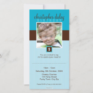 BIRTHDAY INVITATIONS: Underbart kvadrat 8