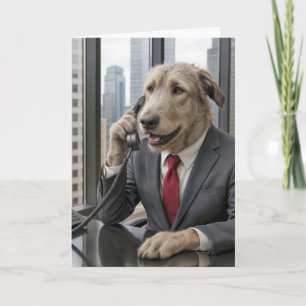 Birthday Irish Wolfhound Businessman Kort