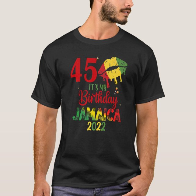 Birthday Jamaica Girl 30th 50th Party Outfit Match T Shirt (Framsida)