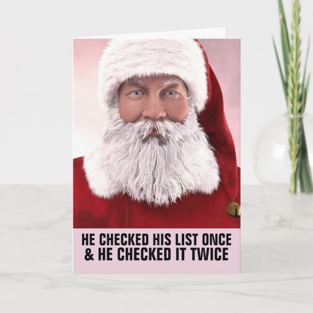BIRTHDAY JULTOMTEN NAUGHTY LIST BIG CARDS TACK KORT (Framsida)