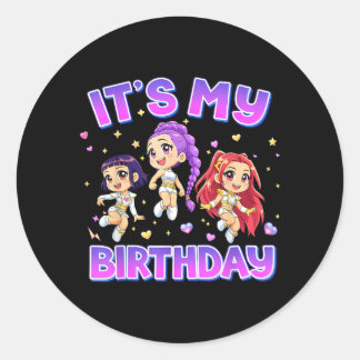 Birthday K-p Cute Chibi K p Birthday Girl Kp Runt Klistermärke