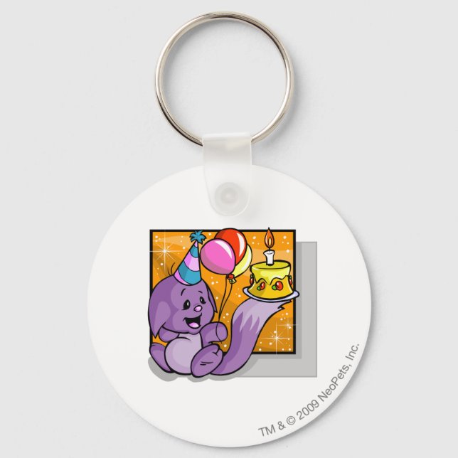 Birthday Kacheek Nyckelring (Framsida)