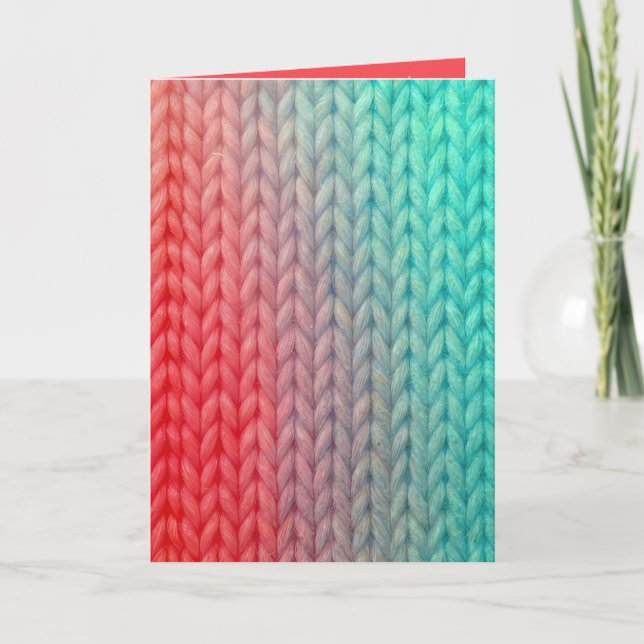 Birthday Knitting Stitches Kort (Framsida)