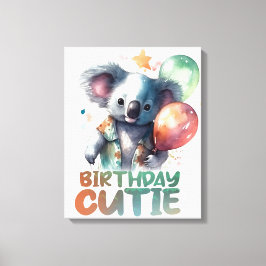 Birthday Koala Design Canvastryck