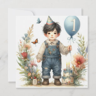 BIRTHDAY-KORT ~ 1 ÅRS Gammal pojke ~
