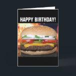 BIRTHDAY-KORT FÖR CHEESEBURGER FUNNY KORT<br><div class="desc">BIRTHDAY-KORT FÖR OST. GRATTIS PÅ FÖDELSEDAGEN MED ALLT PÅ DEN! KORT</div>