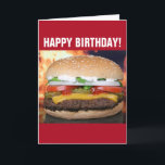 BIRTHDAY-KORT FÖR CHEESEBURGER FUNNY KORT<br><div class="desc">BIRTHDAY-KORT FÖR OST. GRATTIS PÅ FÖDELSEDAGEN MED ALLT PÅ DEN! KORT</div>