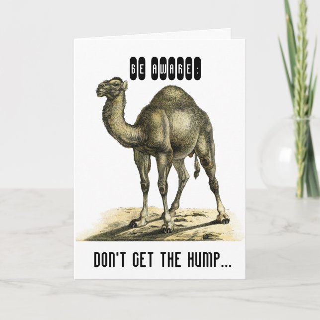 BIRTHDAY-KORT FÖR FUNNY CAMEL PERSONLIG KORT (Framsida)
