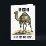 BIRTHDAY-KORT FÖR FUNNY CAMEL PERSONLIG KORT<br><div class="desc">VINTAGE CAMEL HAR HUMP OLD AGE JOKE FUNNY PERSONLIG BIRTHDAY CARD</div>