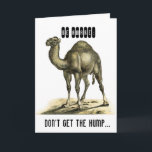BIRTHDAY-KORT FÖR FUNNY CAMEL PERSONLIG KORT<br><div class="desc">VINTAGE CAMEL HAR HUMP OLD AGE JOKE FUNNY PERSONLIG BIRTHDAY CARD</div>