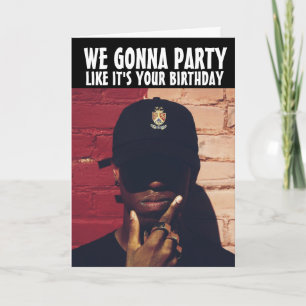 BIRTHDAY-KORT FÖR FUNNY RAP RAPPER KORT