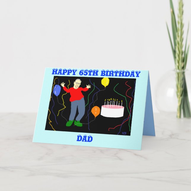 BIRTHDAY-KORT FÖR pappa 65E Kort (Framsida)