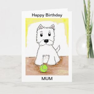 BIRTHDAY-KORT FÖR WESTIE PERSONLIG KORT