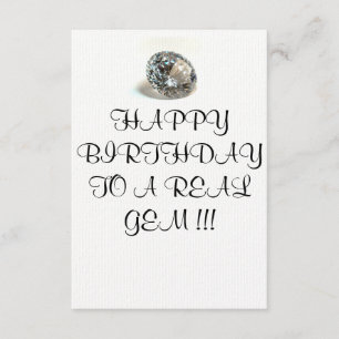 BIRTHDAY-KORT TILL EN REAL GEM KORT