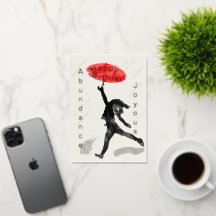 Birthday-kortet för Red Umbrella Foil Personalize