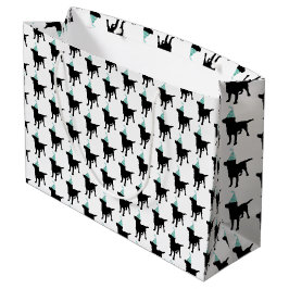 Birthday Labrador Black Hund i Party Hat
