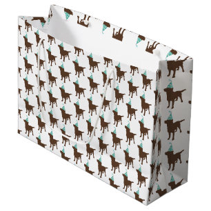 Birthday Labrador Chocolate Hund i Party Hat