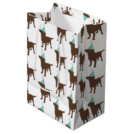 Birthday Labrador Chocolate Hund i Party Hat