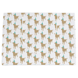 Birthday Labrador Gult Hund i Party Hat