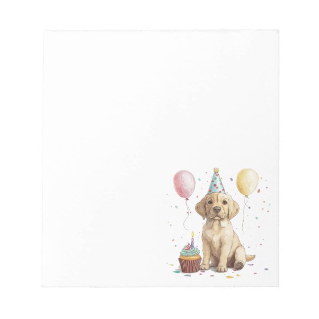 Birthday Labrador Retriever Dogs Anteckningsblock (Framsida)