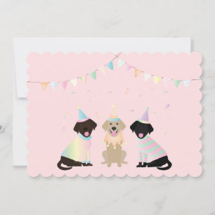 Birthday Labrador Retriever Hundar Inbjudningar