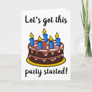 BIRTHDAY LÅT OSS ATT HÄMTA PARTY. KORT