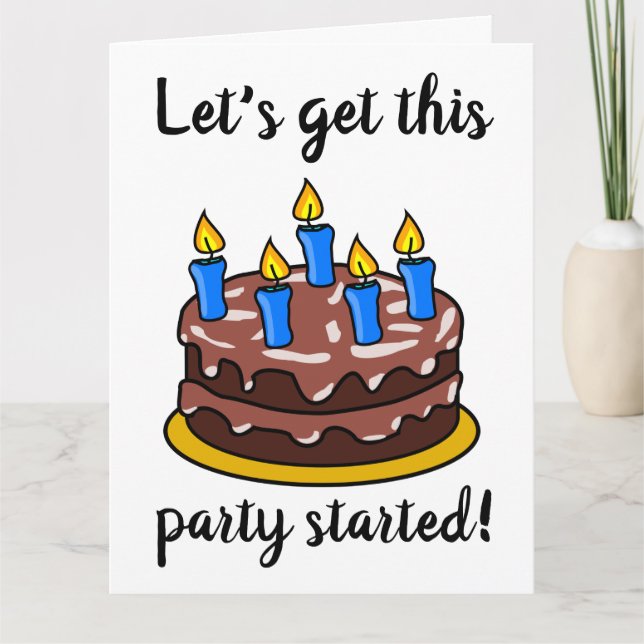 BIRTHDAY LÅT OSS HITTA DET HÄR PARTY STARTADE STAR KORT (Framsida)