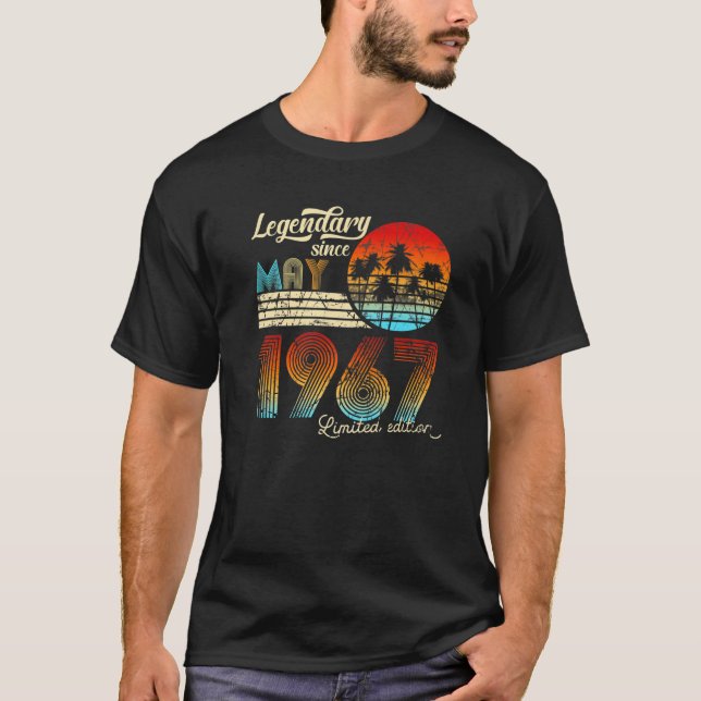 Birthday Legendary Since May 1967 Gift T Shirt (Framsida)