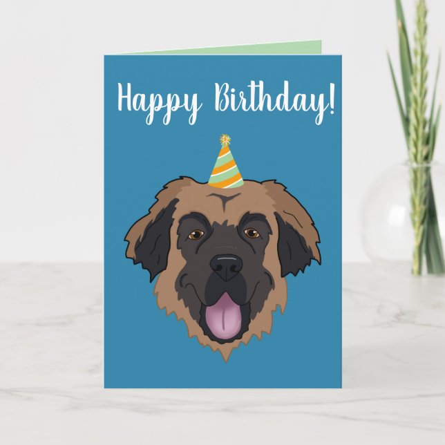 Birthday Leonberger Helgkort (Framsida)