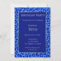 Birthday-Leopard Mönster-Blue-