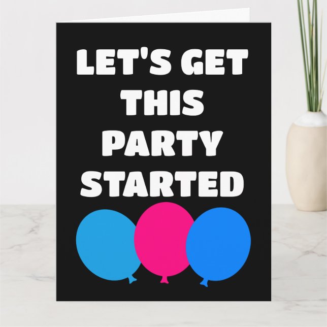 BIRTHDAY LEVER TILL ATT DEN HÄR PARTY-STARTADE KOR KORT (Framsida)