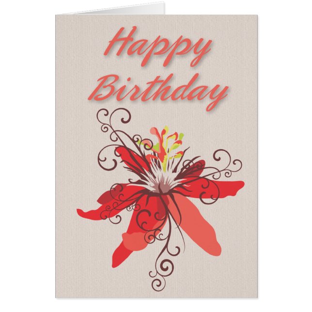 Birthday Lilly Hälsningskort (Framsidan)