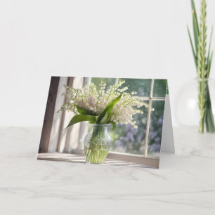Birthday Lily of the Valley Bouquet Kort