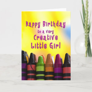 Birthday Little Girl Kreativ Kritor Kort