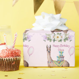 Birthday Llama Presentpapper