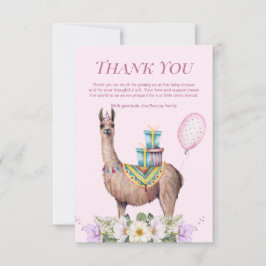 Birthday Llama Tack Kort