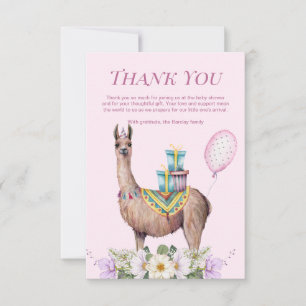 Birthday Llama Tack Kort