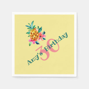Birthday Luau Pineapple Pappersservett