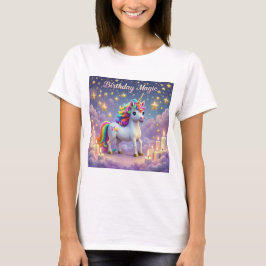 Birthday Magic poster Whimsical Unicorn-barn party T Shirt