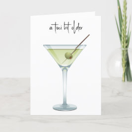 Birthday Martini On White Kort