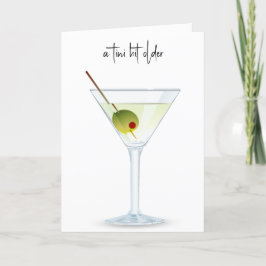 Birthday Martini On White Kort