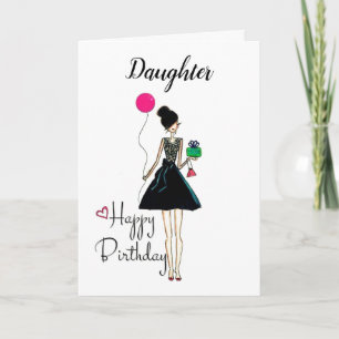 BIRTHDAY MED KÄRLEK TILL DAUGHTER KORT