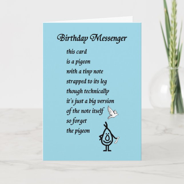 Birthday Messenger - ett födelsedagskort Kort (Framsida)