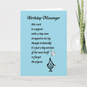Birthday Messenger - ett födelsedagskort Kort