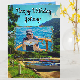 Birthday Mismaloya Boats on the River 0350 Kort