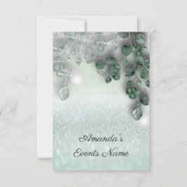 Birthday Möhippa Light Burk Rustic Mint Glitt Inbjudningar
