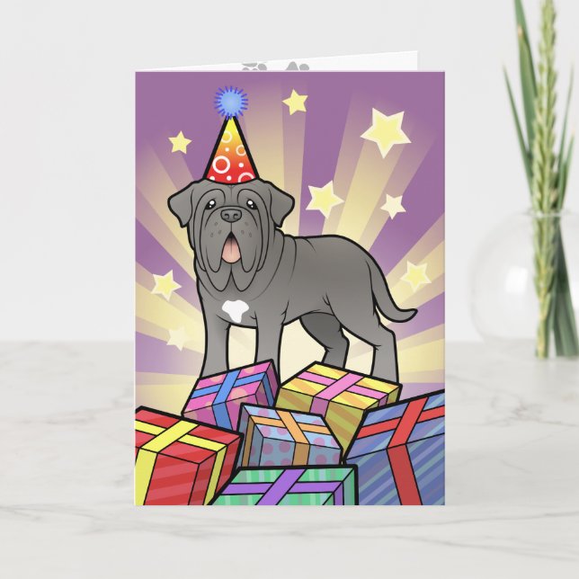 Birthday Neapolitan Mastiff Kort (Framsida)