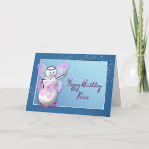 BIRTHDAY - Niece - SNÖ FAIRY - MAGICAL Kort