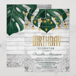 Birthday of Swiss Cheese Löv String Ljus Snöre Gul Inbjudningar