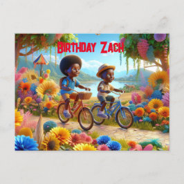 Birthday on a Bike Inbjudan Vykort